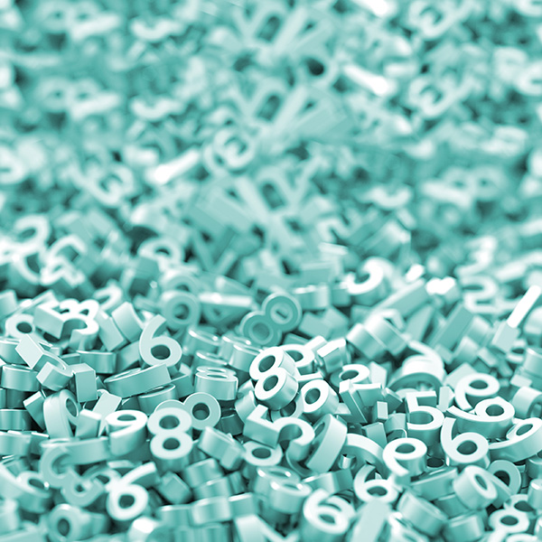 Numbers background Infinite numbers background.
